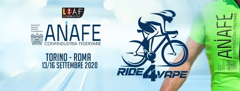 AL VIA “RIDE 4 VAPE”, IL BIKE TOUR LANCIATO DA ANAFE PER RACCONTARE LA VERITA’ SULLE E-CIG